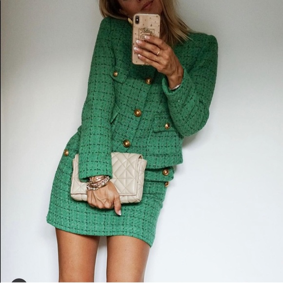 NWT Mango Tweed Blazer and Skirt Set - Picture 12 of 12